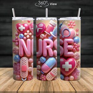 Nurse Tumbler 20oz Stainless Steel | Nurse Life Medical Gift Cup